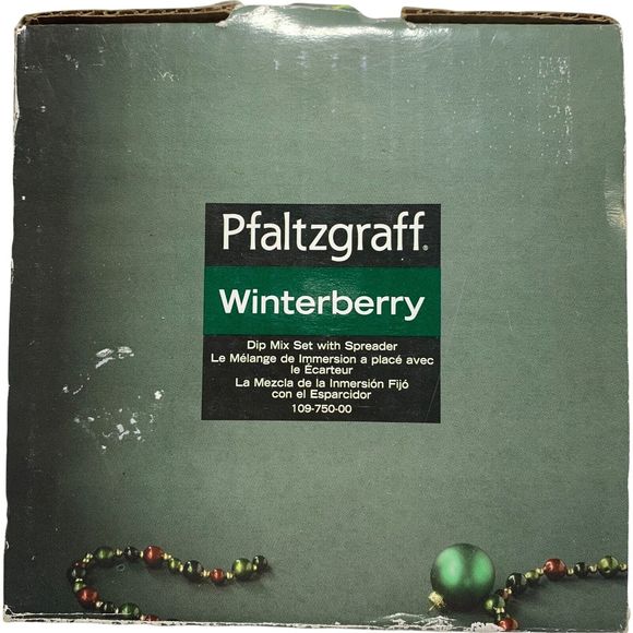 Pfaltzgraff Winterberry Dip Mix Bowl Ramekin Set with Spreader NEW - Picture 7 of 12